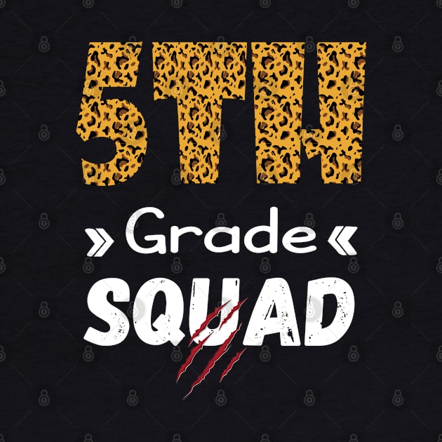 5th Grade Squad Back to School Gift for Teacher & Student Leopard Design by FabulousDesigns